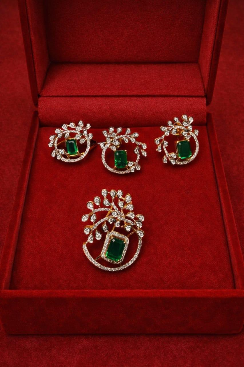 Majestic Emerald Floral Set