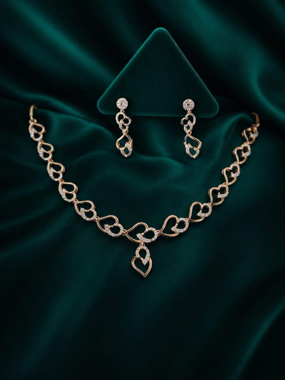 Open-Heart Necklace Set