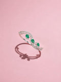 Emerald Leaf Sparkle Bracelet